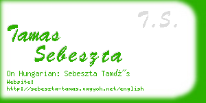 tamas sebeszta business card